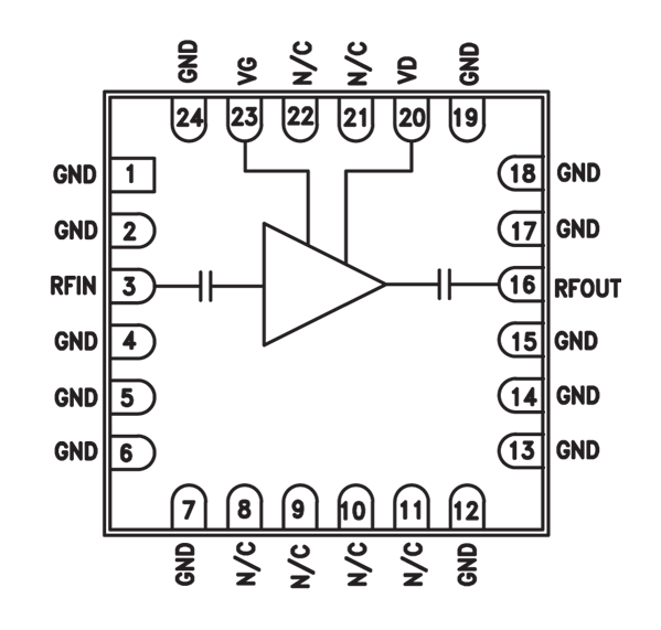 HMC863ALC4/HMC863ALC4TR三級GaAs pHEMT MMIC 1/2 W功率放大器  ADI現貨